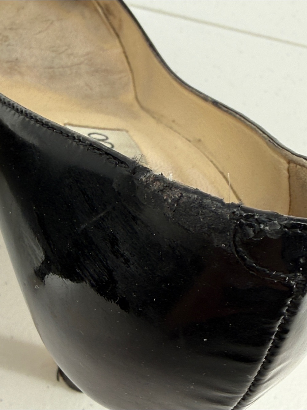 Jimmy Choo Black Patent Pointed-Toe Pumps - Picture 5 of 9